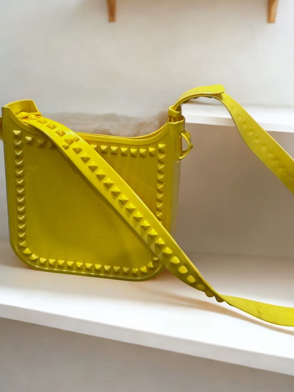 Carmen Sol - Yellow Studded Shoulder Bag